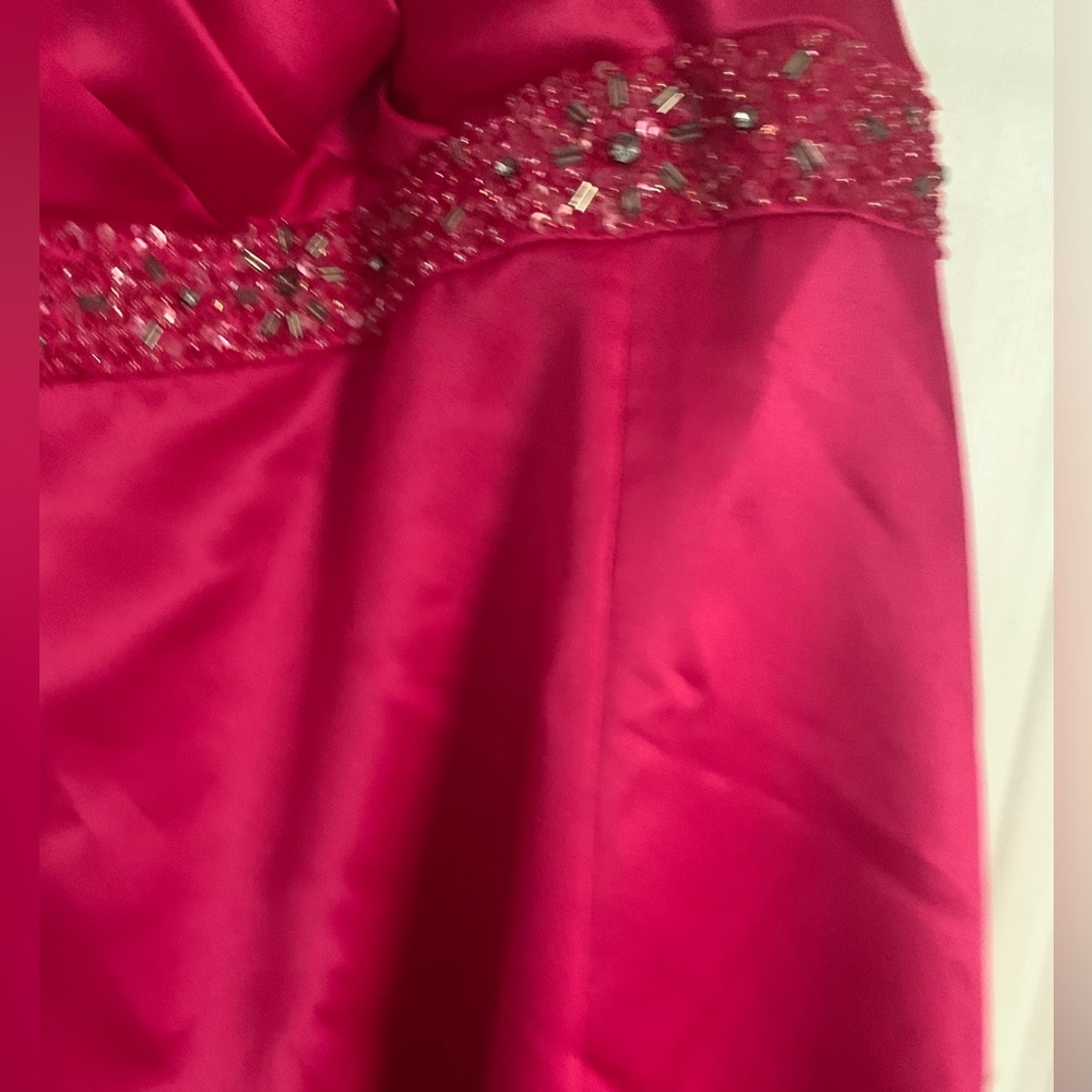 Hot pink long dress